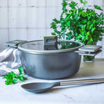 BRA Cookware Life Ceramic Nonstick Stock Pot w/Glass Lid | 9.5 Inch 4.2 Quart