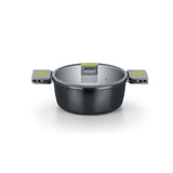 BRA Cookware Life Ceramic Nonstick Stock Pot w/Glass Lid | 9.5 Inch 4.2 Quart