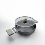 BRA Cookware Life Ceramic Nonstick Sauté Pan w/Glass Lid, 12.5 Inch, 5.3 Quart