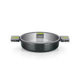 BRA Cookware Life Ceramic Nonstick Sauté Pan w/Glass Lid, 12.5 Inch, 5.3 Quart