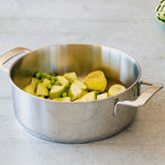 BRA Cookware Signature Stainless Steel Stock Pot w/Glass Lid, 8-Inch, 2.4-Quart