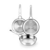 BRA Cookware Signature Stainless Steel Professional Frypan, 8-Inch