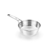 BRA Cookware Signature Stainless Steel Professional Deep High Side Frypan, 11-Inch