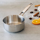 BRA Cookware Signature Stainless Steel Professional Saucepan, 6.3-Inch, 1.3-Quart