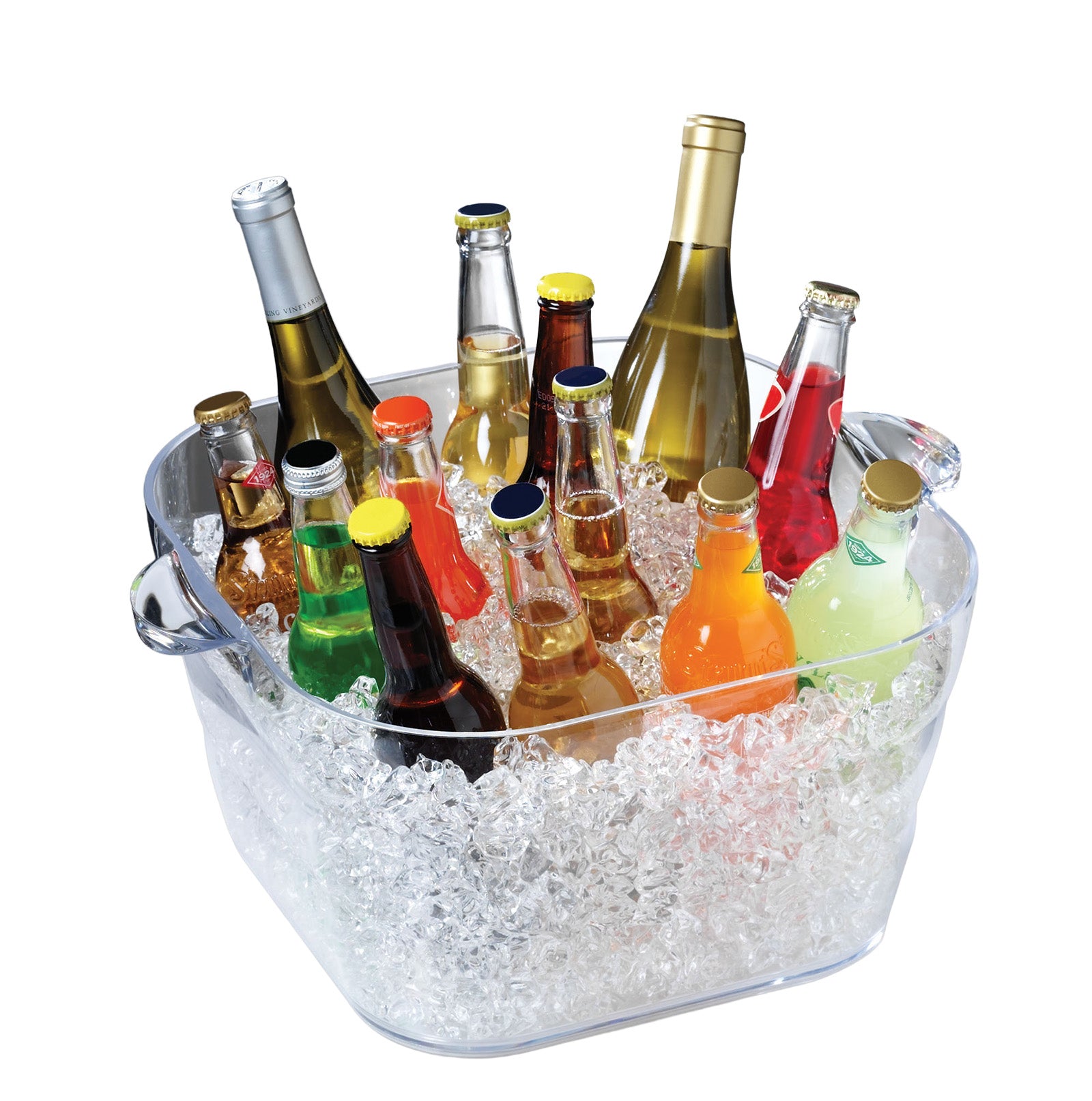 Prodyne Big Square Party Beverage Tub, Clear
