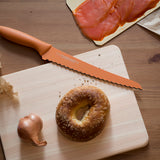 KAI Pure Komachi 2 8 Inch Serrated Bread Knife with Sheath, Orange