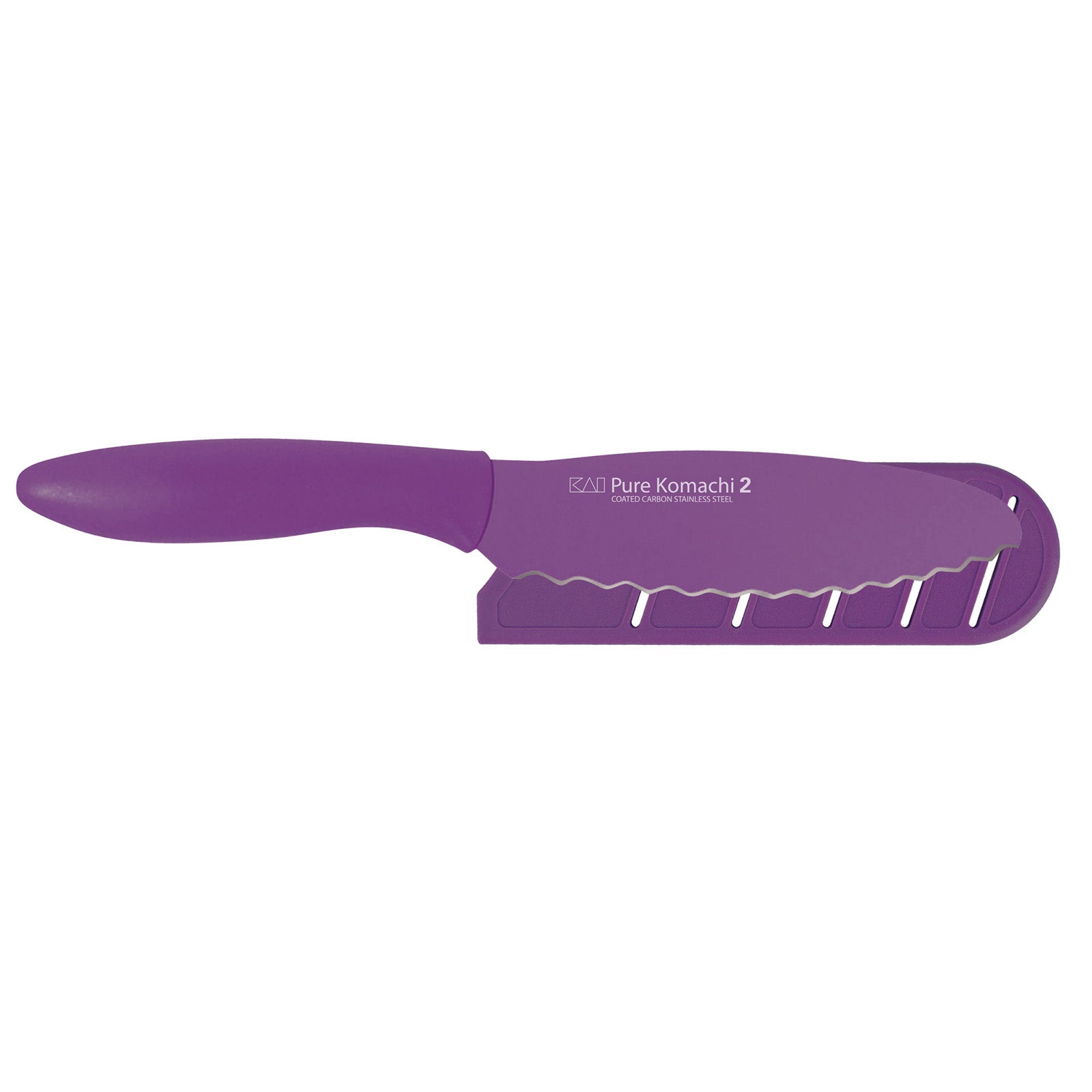 KAI Pure Komachi 2 5.75-Inch Scalloped Sandwich and Bagel Knife with Sheath