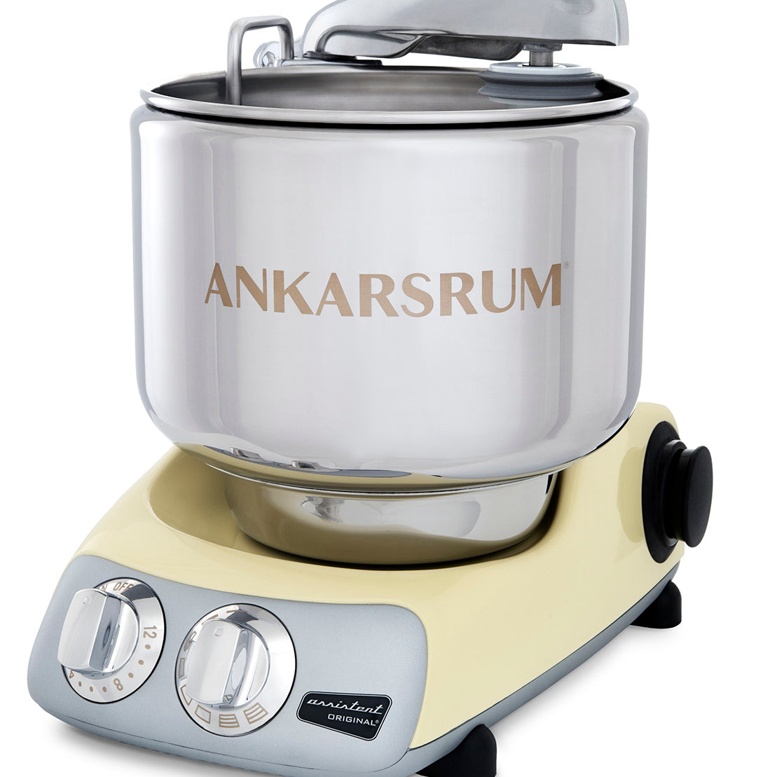 Ankarsrum Original Stand Mixer – 7L Stainless Bowl – Swedish Bread & Dough Mixer with Attachments, Creme