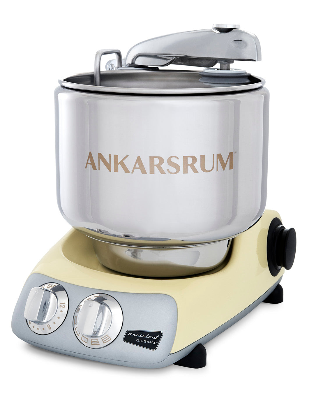 Ankarsrum Original Stand Mixer – 7L Stainless Bowl – Swedish Bread & Dough Mixer with Attachments, Creme