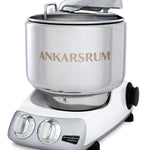 Ankarsrum Original Stand Mixer – 7L Stainless Bowl – Swedish Bread & Dough Mixer with Attachments, Gloss White