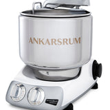 Ankarsrum Original Stand Mixer – 7L Stainless Bowl – Swedish Bread & Dough Mixer with Attachments, Gloss White