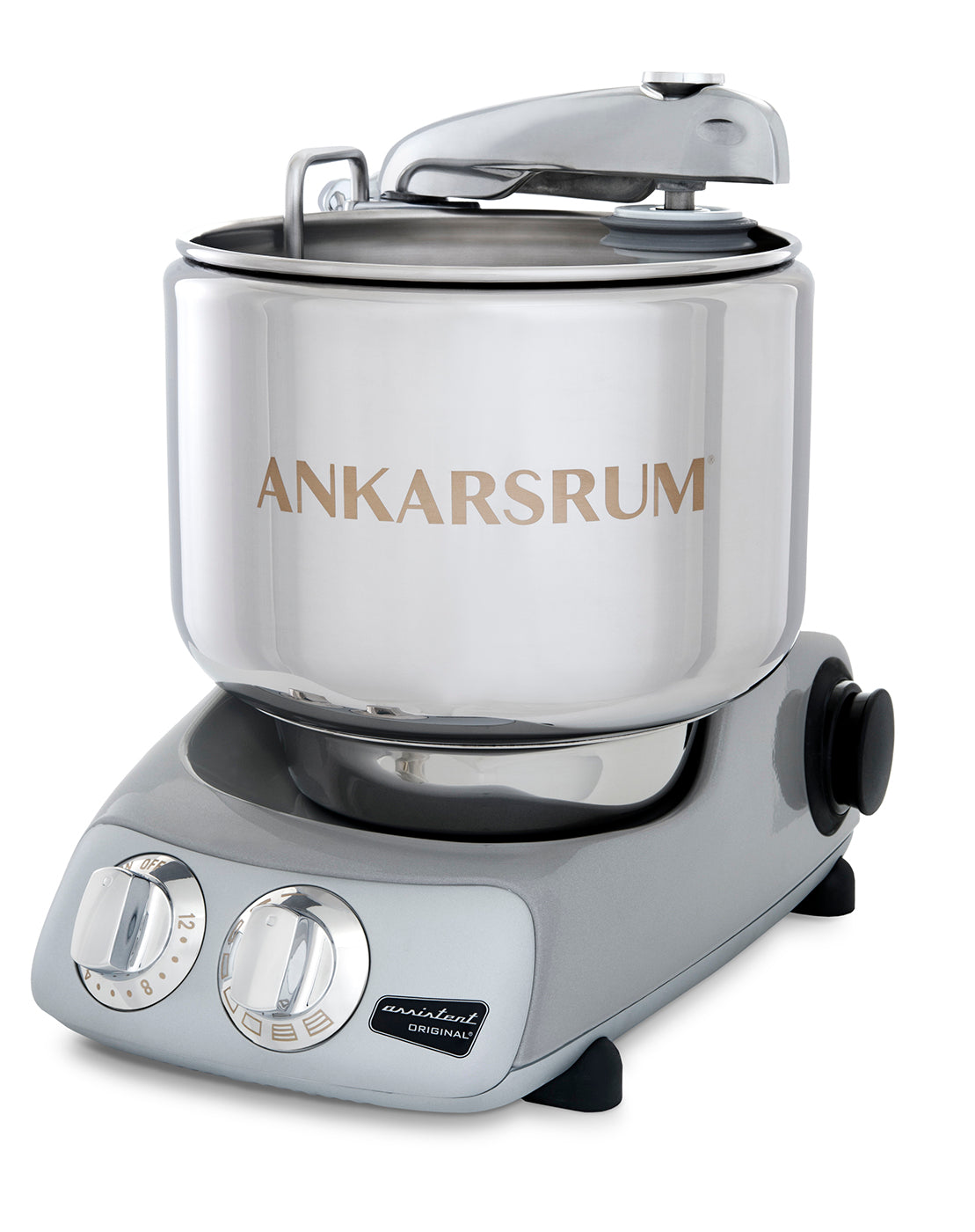 Ankarsrum Original Stand Mixer – 7L Stainless Bowl – Swedish Bread & Dough Mixer with Attachments, Jubilee Silver