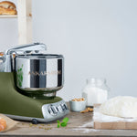 Ankarsrum Original Stand Mixer – 7L Stainless Bowl – Swedish Bread & Dough Mixer with Attachments, Olive Green