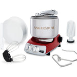 Ankarsrum Original Stand Mixer – 7L Stainless Bowl – Swedish Bread & Dough Mixer with Attachments, Red