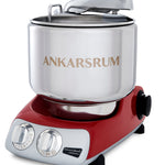 Ankarsrum Original Stand Mixer – 7L Stainless Bowl – Swedish Bread & Dough Mixer with Attachments, Red