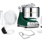 Ankarsrum Original Stand Mixer – 7L Stainless Bowl – Swedish Bread & Dough Mixer with Attachments, Forest Green