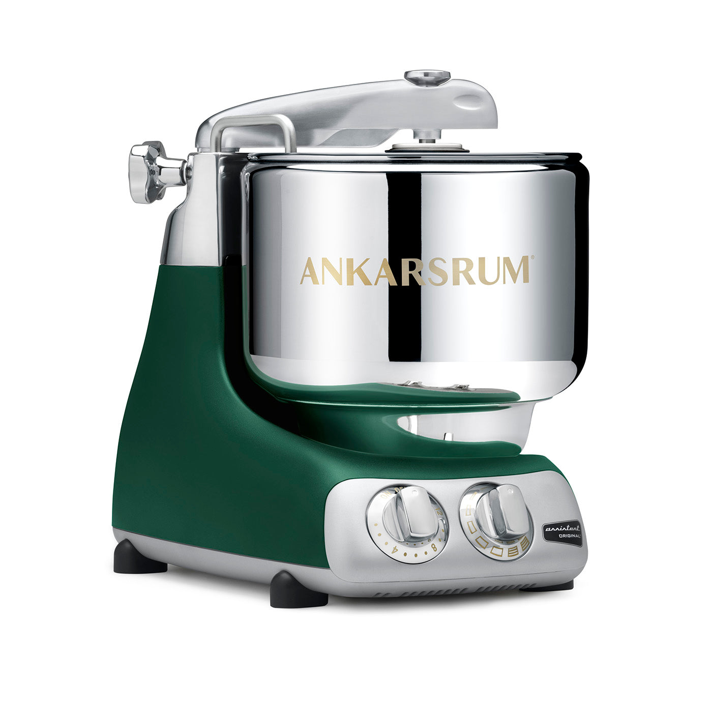 Ankarsrum Original Stand Mixer – 7L Stainless Bowl – Swedish Bread & Dough Mixer with Attachments, Forest Green