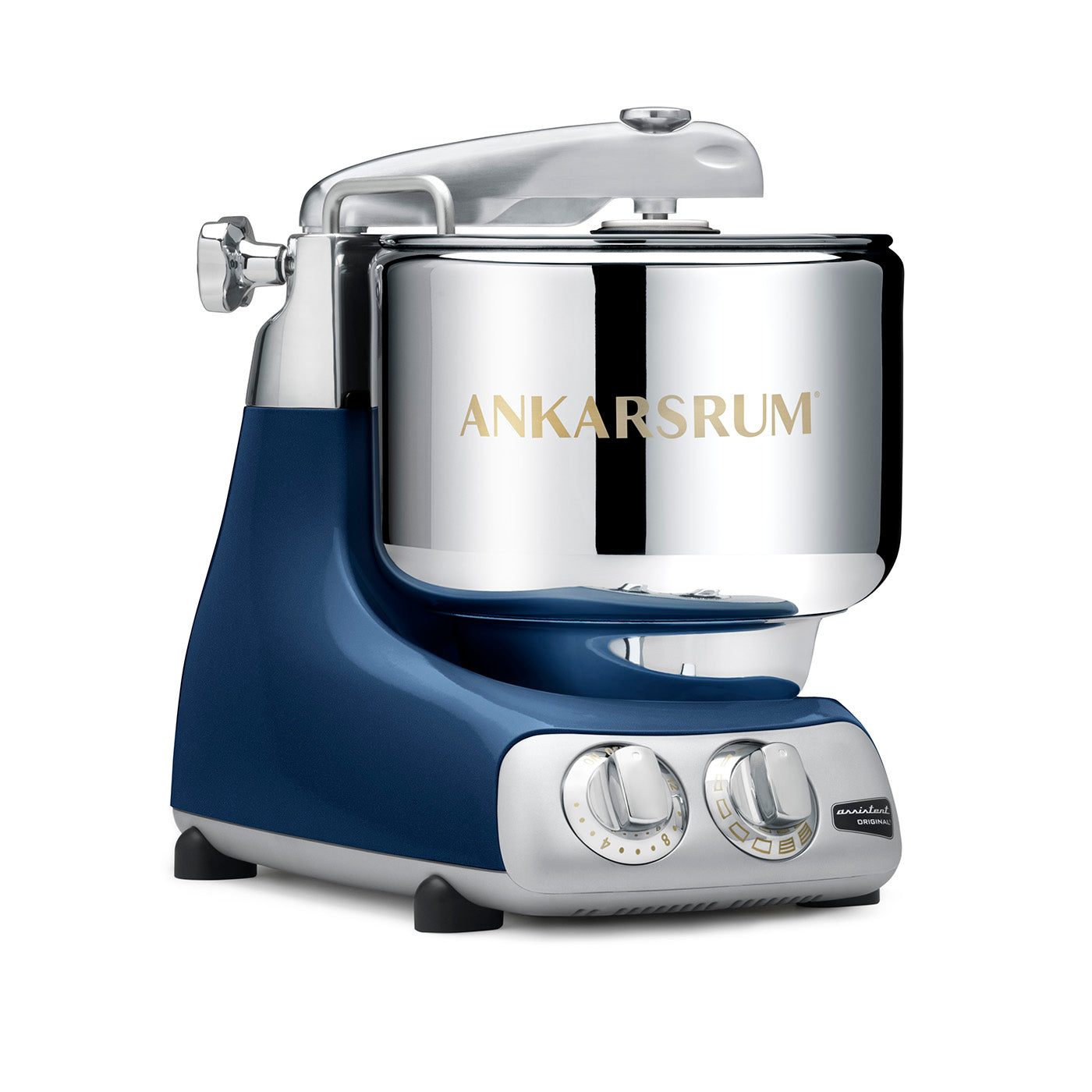 Ankarsrum Original Stand Mixer – 7L Stainless Bowl – Swedish Bread & Dough Mixer with Attachments, Ocean Blue