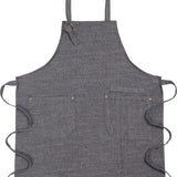 KAF Home Strada Chambray Slub Apron, Black