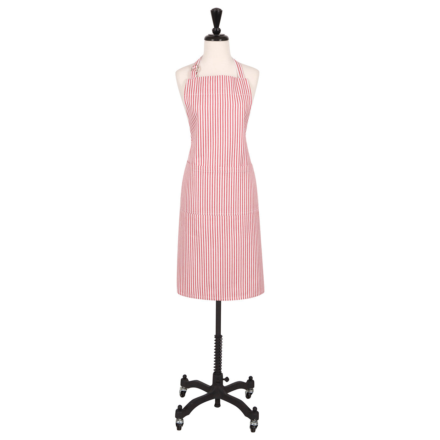 KAF Home Metro Stripe D-Ring Apron, Cherry