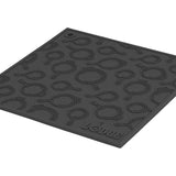 Lodge 7 Inch Square Silicone Skillet Pattern Trivet, Black