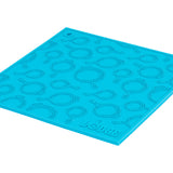 Lodge 7 Inch Square Silicone Skillet Pattern Trivet, Turquoise