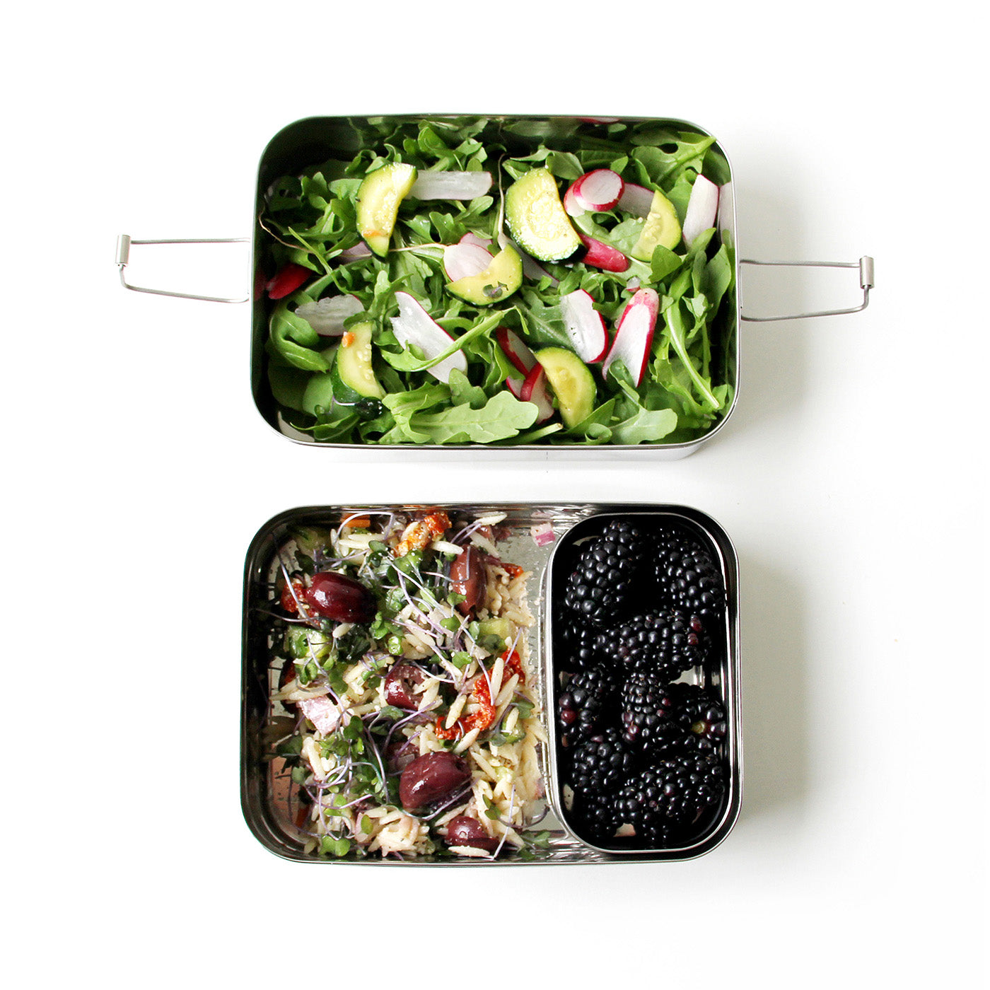 ECOlunchbox Three in One Giant Stainless Steel Food Container Set