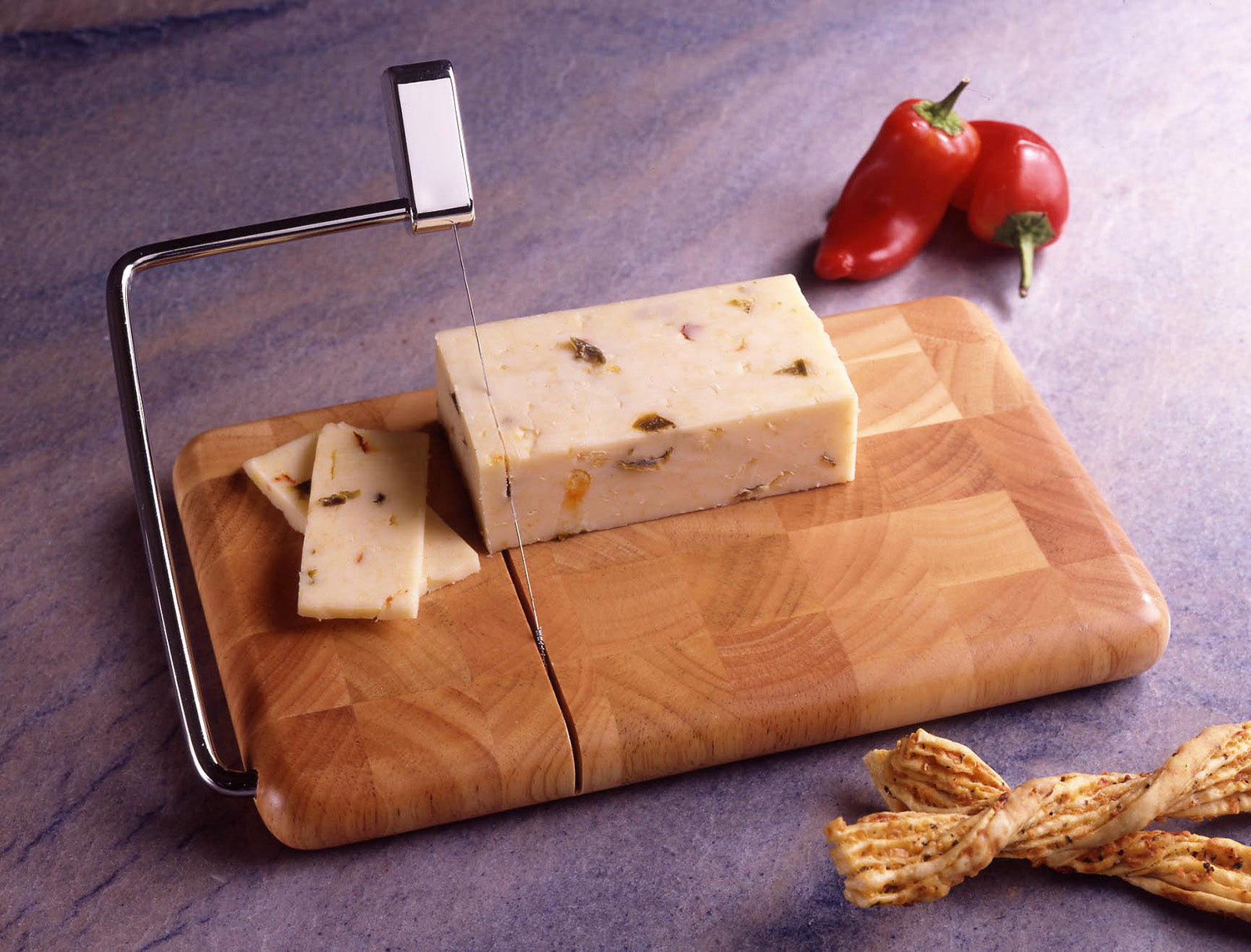 Prodyne End Grain Butcher Block Cheese Slicer