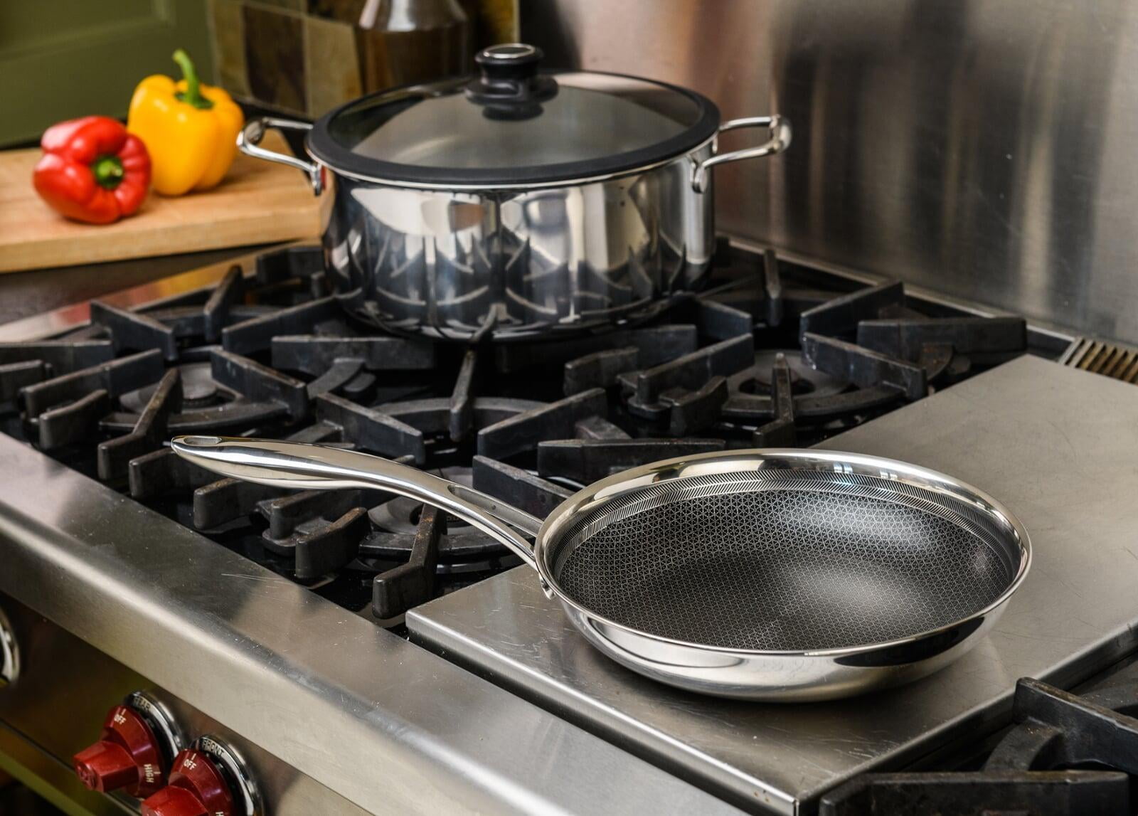 Frieling Black Cube 9-1/2 Inch Stainless/Nonstick Hybrid Fry Pan