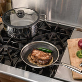 Frieling Black Cube 9-1/2 Inch Stainless/Nonstick Hybrid Fry Pan