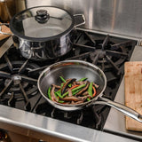 Frieling Black Cube 9-1/2 Inch 2.5 Quart Stainless/Nonstick Hybrid Chef's Pan