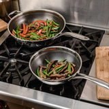 Frieling Black Cube 9-1/2 Inch 2.5 Quart Stainless/Nonstick Hybrid Chef's Pan