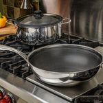 Frieling Black Cube 12-1/2 Inch Stainless/Nonstick Hybrid Wok