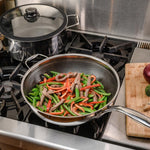 Frieling Black Cube 12-1/2 Inch Stainless/Nonstick Hybrid Wok