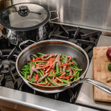 Frieling Black Cube 12-1/2 Inch Stainless/Nonstick Hybrid Wok