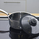 Frieling Black Cube Hybrid Quick Release 2.5 Quart Saucepan, 8-Inch
