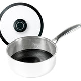 Frieling Black Cube Hybrid Quick Release 2.5 Quart Saucepan, 8-Inch