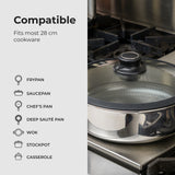 Frieling Black Cube Cookware Lid with Silicone Edges, 9.5-Inch