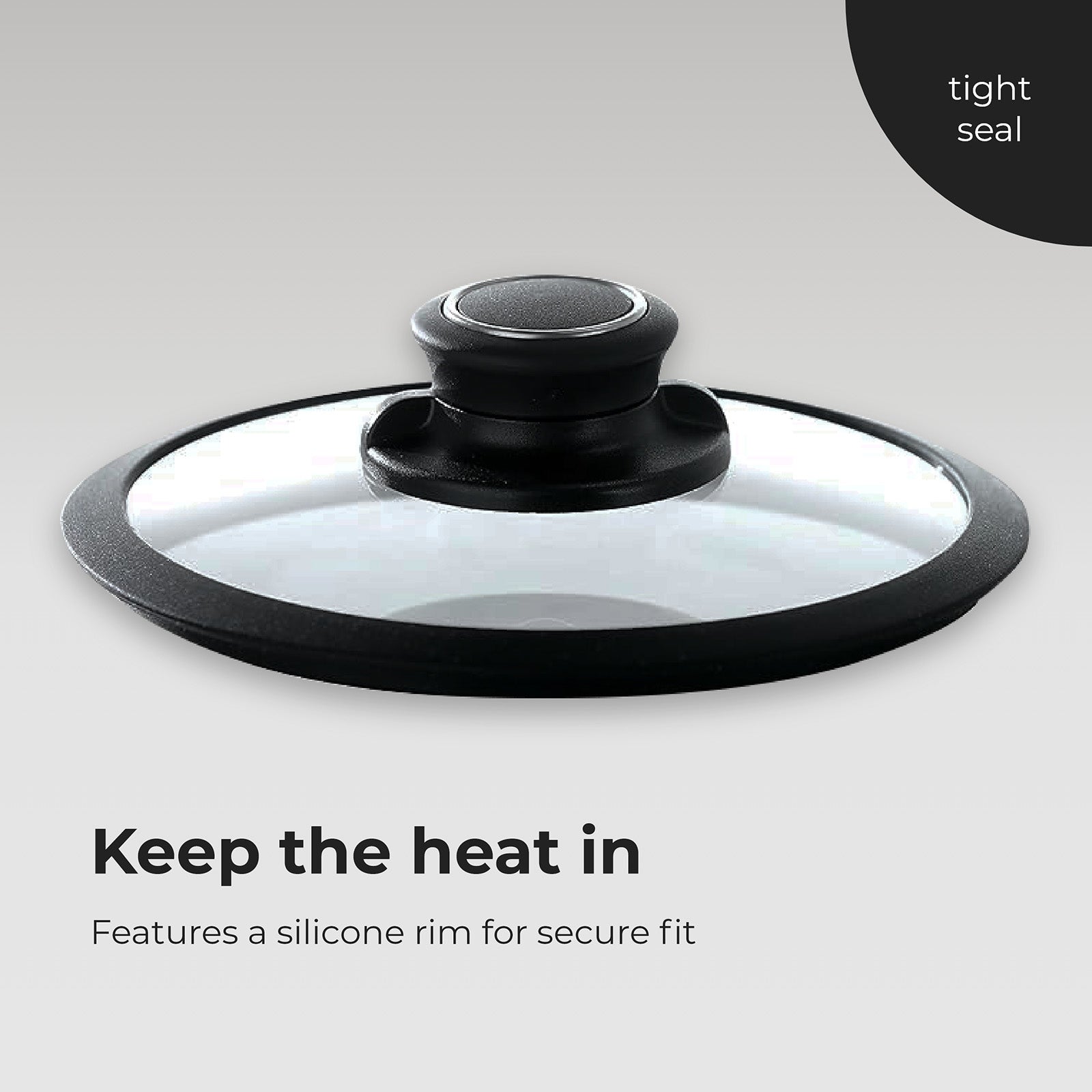 Frieling Black Cube Cookware Lid with Silicone Edges, 12.5-Inch