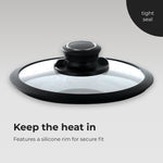 Frieling Black Cube Cookware Lid with Silicone Edges, 9.5-Inch