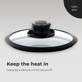 Frieling Black Cube Cookware Lid with Silicone Edges, 9.5-Inch