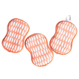 Once Again Home Co. RE:Usable Sponges, Beans Pattern, Set of 3, Coral