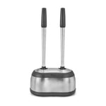 Polder Stainless-Steel Dual Bath Caddy with Toilet Brush and Plunger