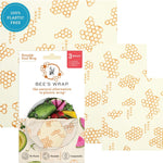 Bee's Wrap Reusable Beeswax Food Wraps, Assorted 3-Pack