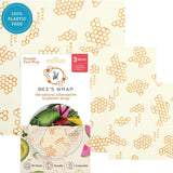 Bee's Wrap Reusable Beeswax Food Wraps, Assorted 3-Pack