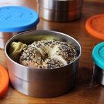 ECOlunchbox Blue Water Bento Seal Cup Trio Food Storage Containers, Stainless