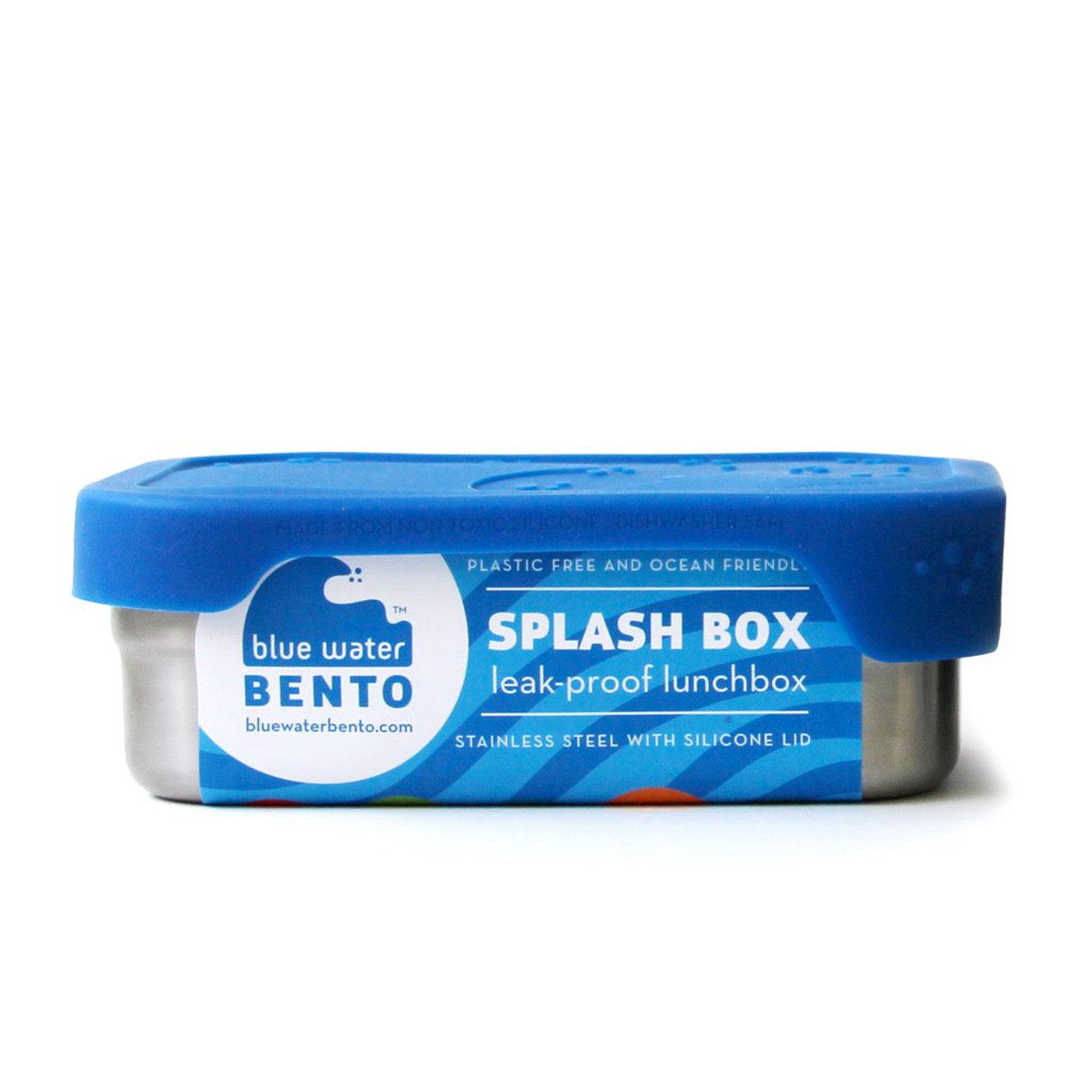 ECOlunchbox Blue Water Bento Splash Box Food Storage Container, Stainless