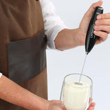 Cilio Latteforte Battery Powered Milk Frother with Stainless Steel Stand, White