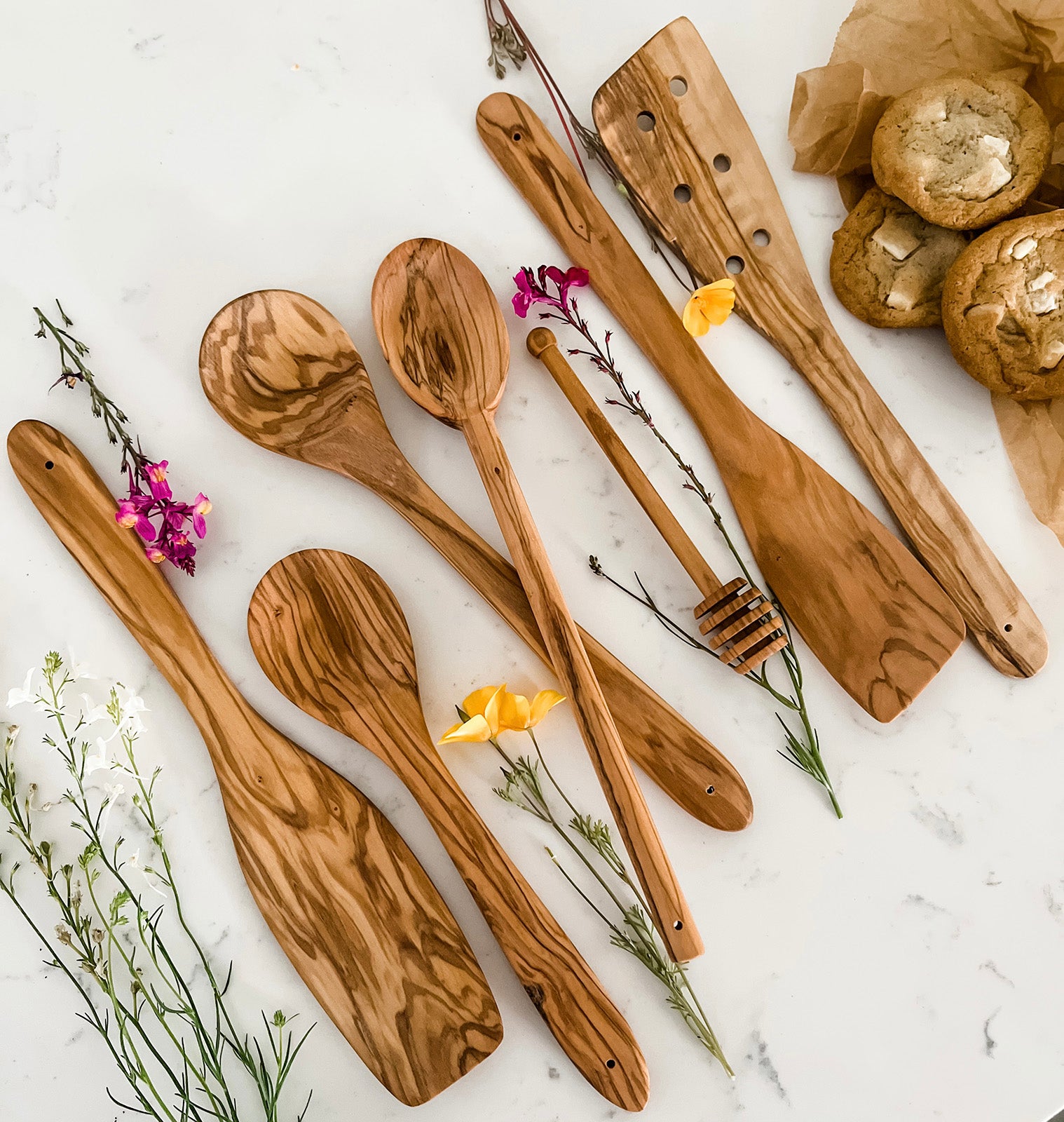 Cilio Toscana Olivewood 3 Piece Kitchen Utensil Set