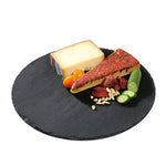 Cilio Slate Serving Board for Cheese and Appetizers, Round, 11.8-Inch